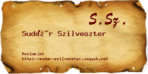Sudár Szilveszter névjegykártya