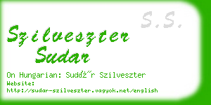 szilveszter sudar business card